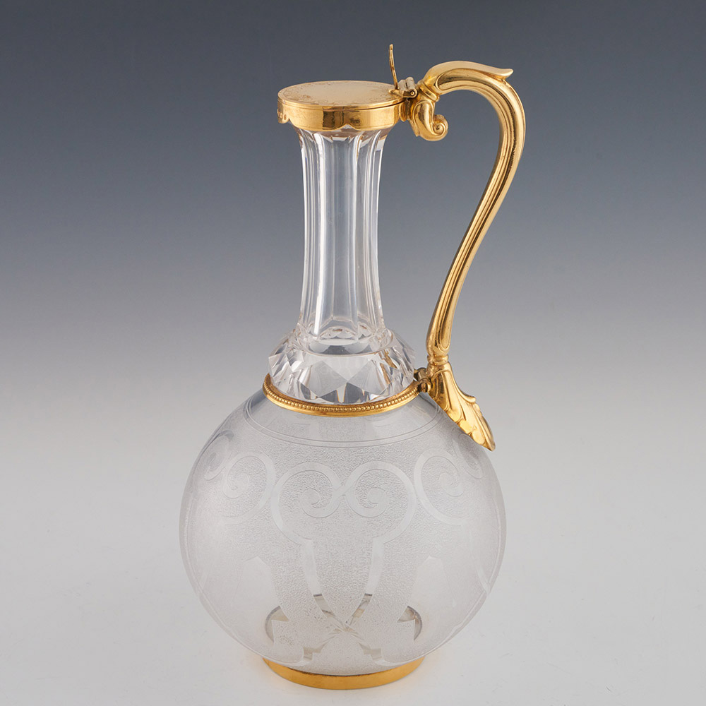William Gough and Sylvester Gothic Silver gilt claret jug