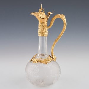 Victorian Claret Jug with Silver-Gilt Mounts London 1866