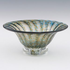 Jane Charles Studio Glass Bowl with Ribbed Moulding