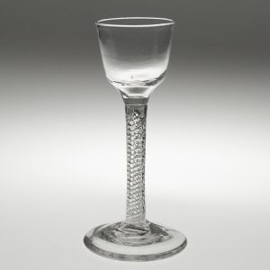 Georgian Wine Glass Double Series Air Twist Stem