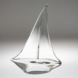 Daum Nancy Sailboat Glass Sculpture 20th Century
