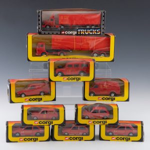 Set of Corgi Cars - Royal Mail Cars and Van c1980