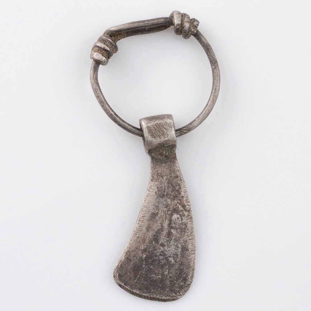 Celtic to Viking Age Silver Axe-Shaped Pendant, 1st to11th Century