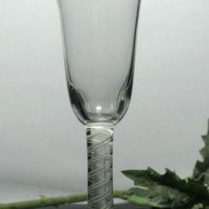 SOLD - Georgian Mixed Opaque & Air Twist Ale Glass c1760