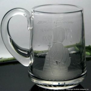 SOLD - Limited Edition Mayflower Glass Tankard c1970
