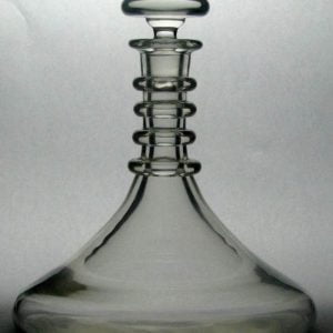 Vintage Four ringed ships glass decanter c1950 - SOLD