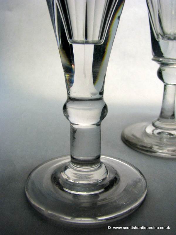 SOLD- Harlequin Set of Georgian Gin / Wine / Port Glasses c1800 - 1830 - Image 4