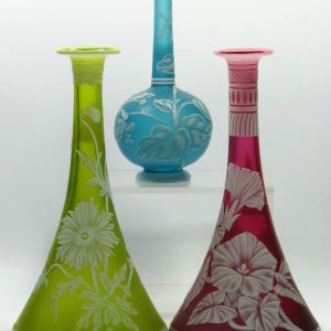 Stourbridge Cameo Vases Late 19th Century