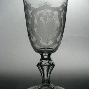 SOLD - Victorian Union Engraved Rummer Glass c1880