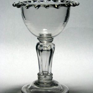 Georgian Dog Tooth Pedestal  Stem Sweetmeat Glass c1740