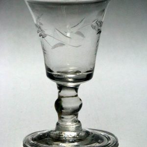 Georgian Port Glass with Folded Foot c.1740