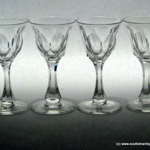 SOLD - Four Edwardian Dram Glasses c1910 (EBAY)