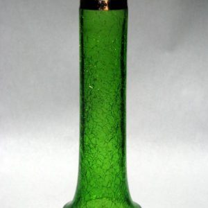SOLD - Edwardian Crackle Glass Bud Vase Hallmarked 1903