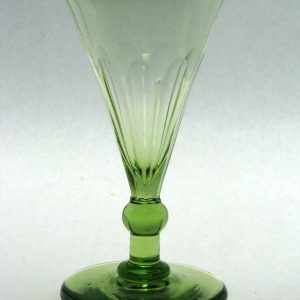 SOLD - Regency Olive Green Wine Glass c1830
