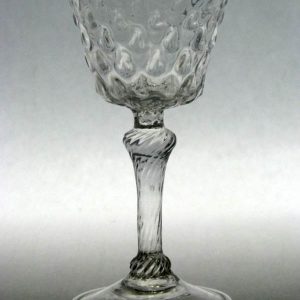 SOLD- Liege Nut Moulded Balustroid Wine Glass c1730
