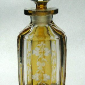 Union Engraved Glass Perfume Bottle c1840