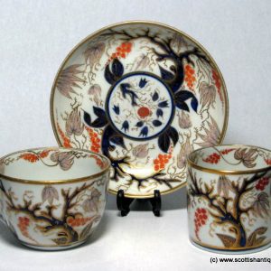 New Hall Porcelain Pattern 446 Trio Marked 1800-05