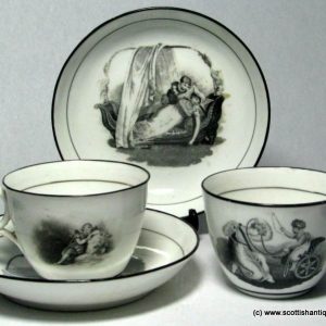 New Hall Bat Printed Cup & Saucer Pattern 1053