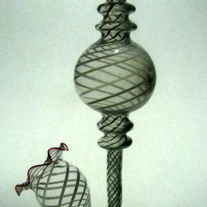 Victorian Nailsea Style Glass Pipe c1860