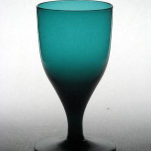 SOLD - Georgian Peacock Blue Wine Glass c1820