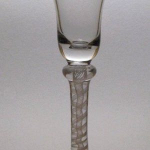 SOLD - Georgian Bell Bowl Opaque Twist c1760