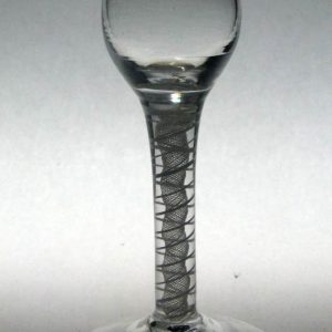 SOLD - Georgian Opaque Twist Cordial Glass c1760