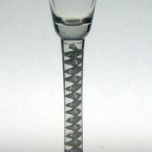 Anglo Irish Opaque Twist Cordial Glass c1780