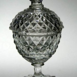 SOLD - Irish Glass Honey Jar c1820