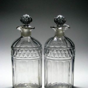 SOLD - Pair Regency Pint Spirit Decanters c1820