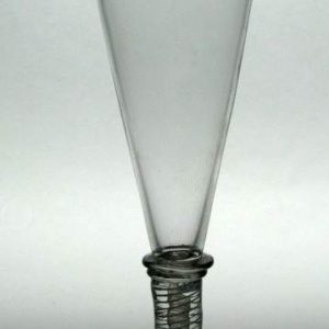 SOLD - Georgian Opaque Twist Ale Glass c1760