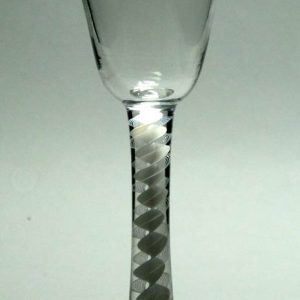 SOLD - Rare Georgian Double Series Opaque Twist Wine Glass c1760