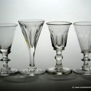 SOLD - Four Regency Wine or Port Glasses c1820