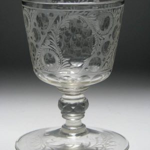 SOLD - Bohemian Engraved Glass Goblet c1730