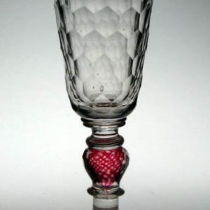 SOLD - Bohemian Colour Twist Glass Goblet c1730