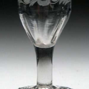 SOLD - Georgian Oversewn Foot Dram Glass c1760