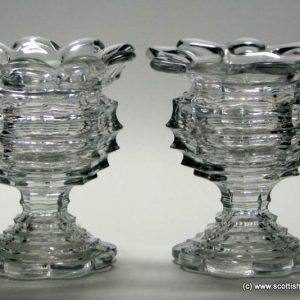 SOLD - Pair of 19th Century Moulded Sweetmeat Glasses