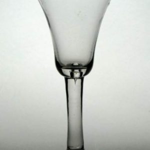 SOLD - Bell Bowl Georgian Plain Stem Wine Glass c1740