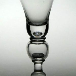 SOLD - Edward VII Baluster Dram Glass with Canadian Silver Five Cents Coin c1906
