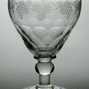 SOLD - Victorian Engraved and Cut Pan Top Rummer