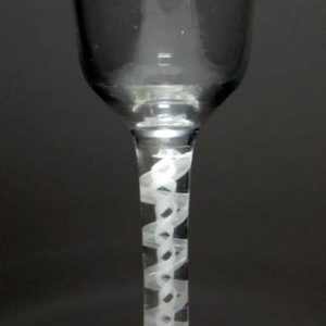 SOLD - 18th Century Opaque Twist Wine Glass