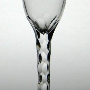 SOLD - 18th Century Engraved Facet Cut Wine Glass
