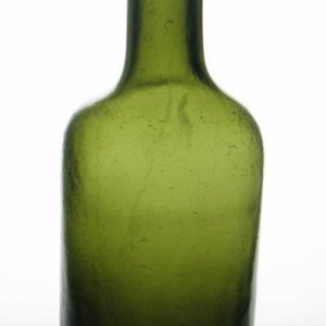 SOLD - 18th Century High Kick Green Glass Bottle