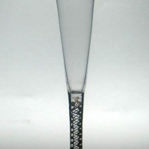 SOLD - Georgian Ratafia Glass With Opaque Twist Stem