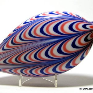 SOLD - Polychrome Nailsea Glass Flask