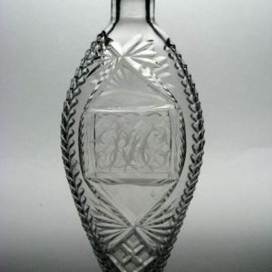 Rare Irish Waterford Glass Spirit Flask c1790