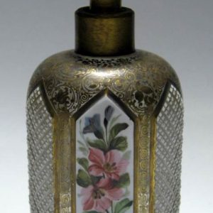 Victorian Enamelled and Gilded Perfume Bottle