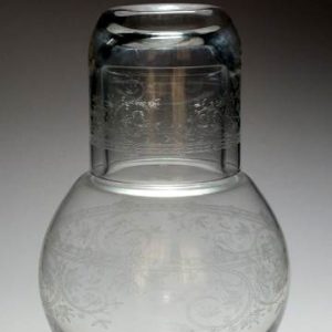 SOLD - Edwardian Engraved ‘Go To Bed’ Water Carafe and Tumbler