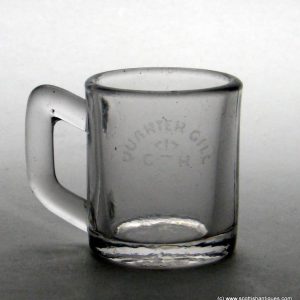 SOLD - Government Stamped ¼ Gill Glass Whisky Measure c1915