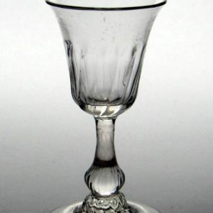 SOLD - Georgian Petal Moulded Balustroid Gin Glass c1760