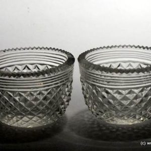 Pair Irish Cut Glass Piggins c1830